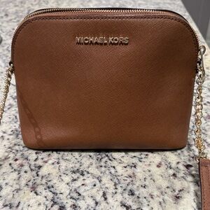 Michael Kors Tan Crossbody Bag with Gold Accents